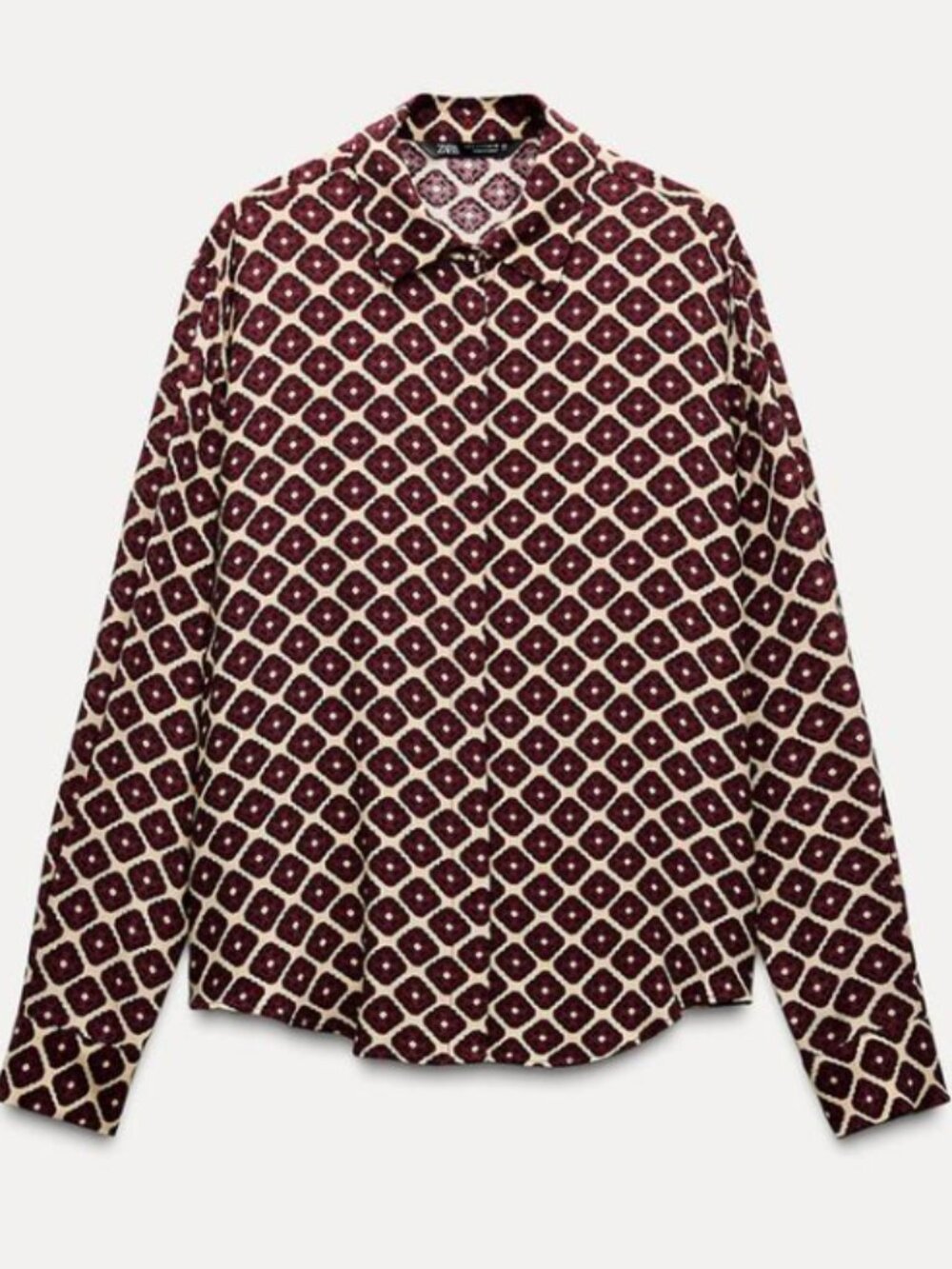 Zara Geometric Print Blouse XS/S